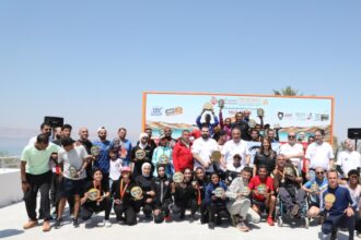 تتويج الفائزين في النسخة الـ30 من ألترا ماراثون البحر الميت