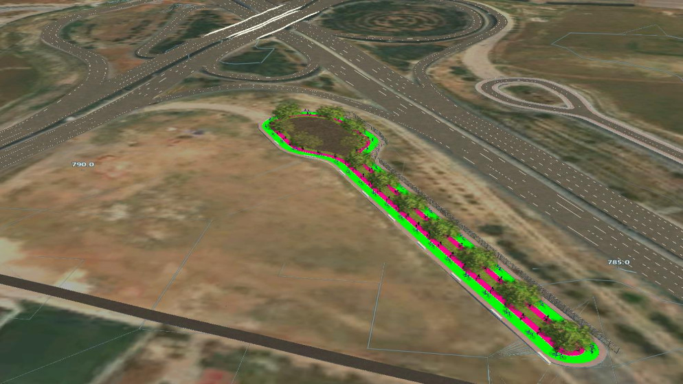 الأشغال تبدأ تنفيذ مسارات للمشاة والدراجات على طريق المطار وإغلاق جزئي لمدة 60 يوماً