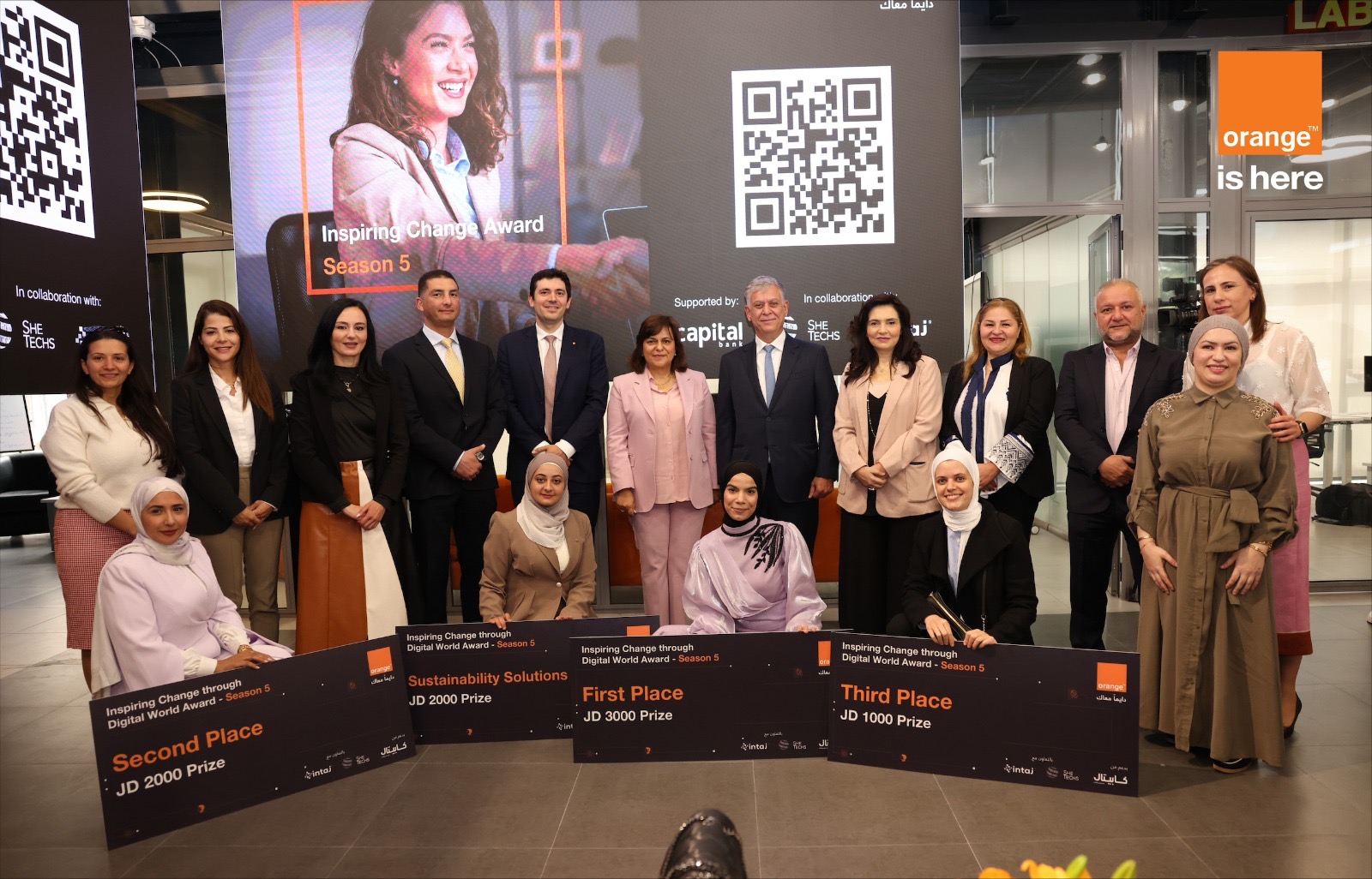 Supported by Capital Bank & in Collaboration With intaj Orange Jordan Announces “Inspiring Change” AwardWomen Entrepreneur Winners