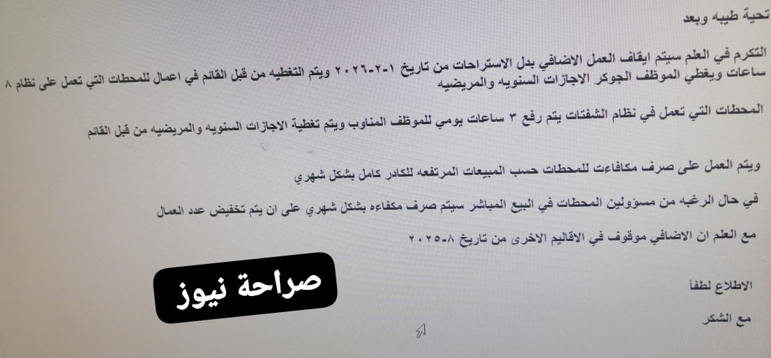صورة حول : موظفون في جوبترول يشكون وقف صرف بدل العمل الإضافي منذ شهرين (وثيقة) موظفون في جوبترول يشكون وقف صرف بدل العمل الإضافي منذ شهرين (وثيقة)