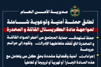 إدارة مكافحة المخدرات تطلق حملة أمنيّة وتوعوية ضد مادة الكريستال القاتلة والمخدرة