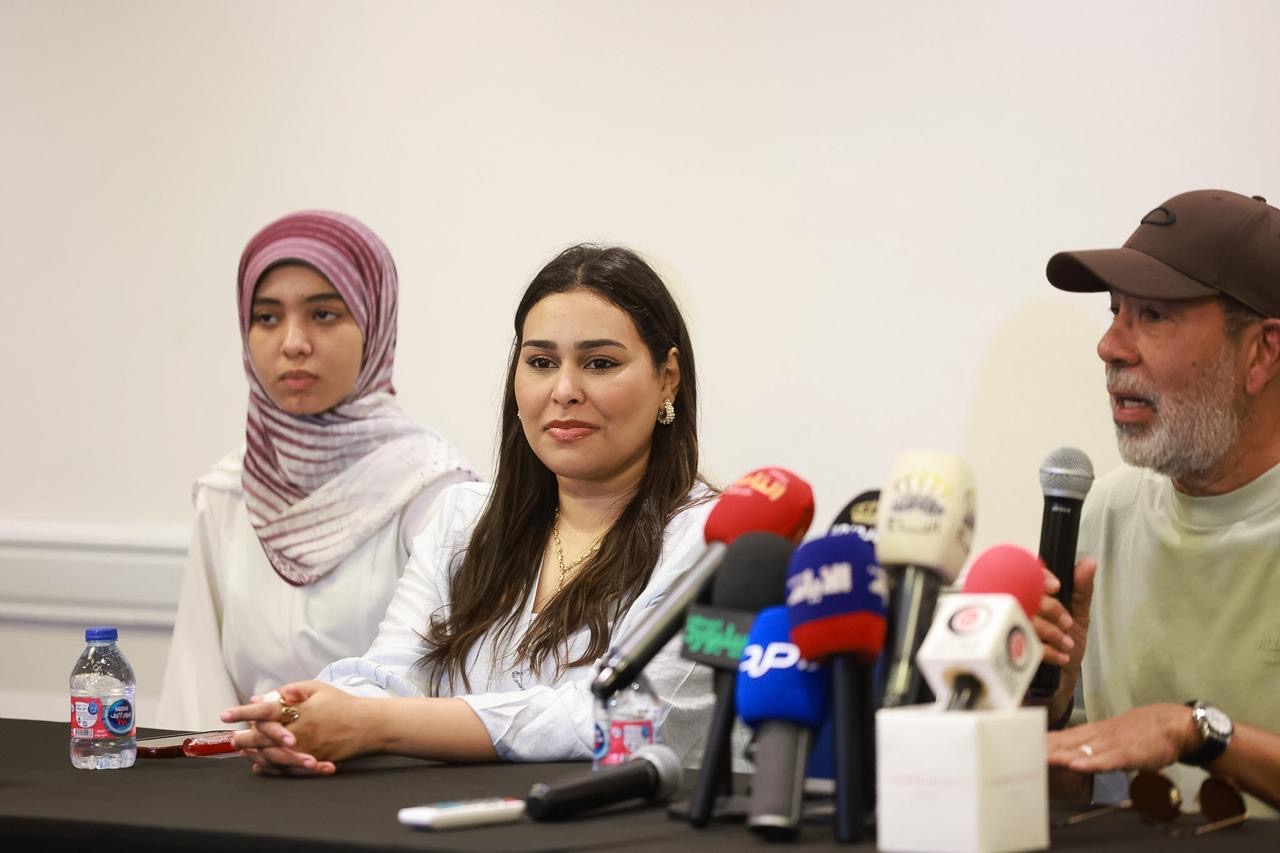 مؤتمر صحفي لفريق مسرحية "أم كلثوم" قبيل عرضها في "جرش"