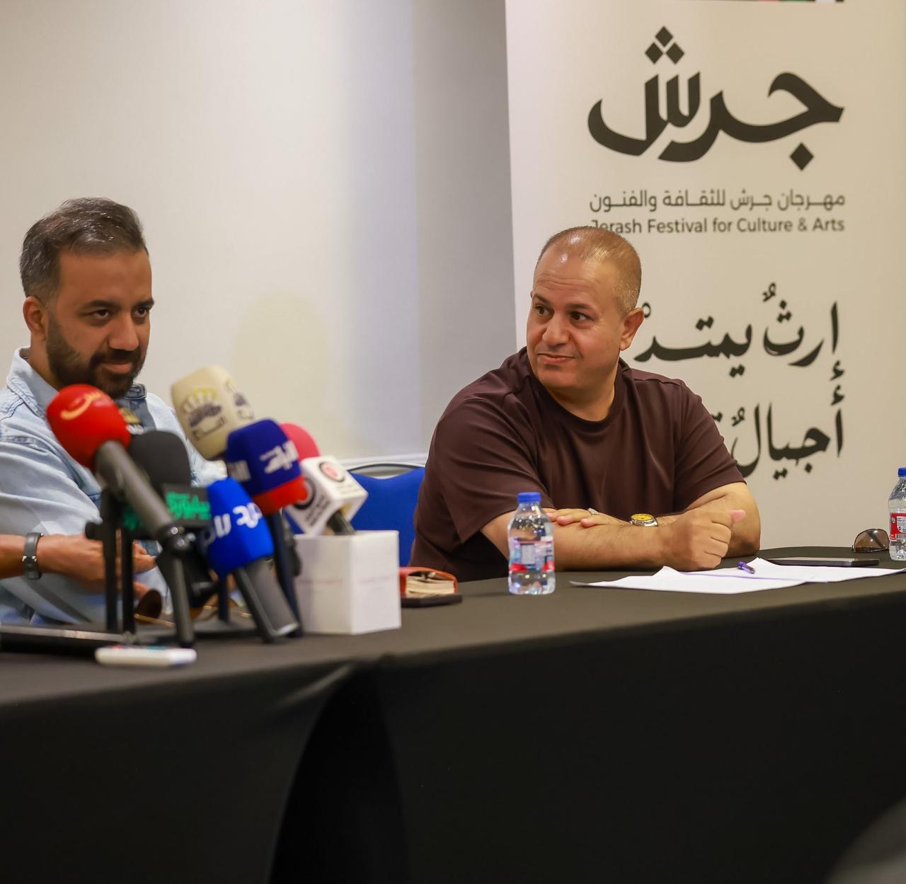 مؤتمر صحفي لفريق مسرحية "أم كلثوم" قبيل عرضها في "جرش"
