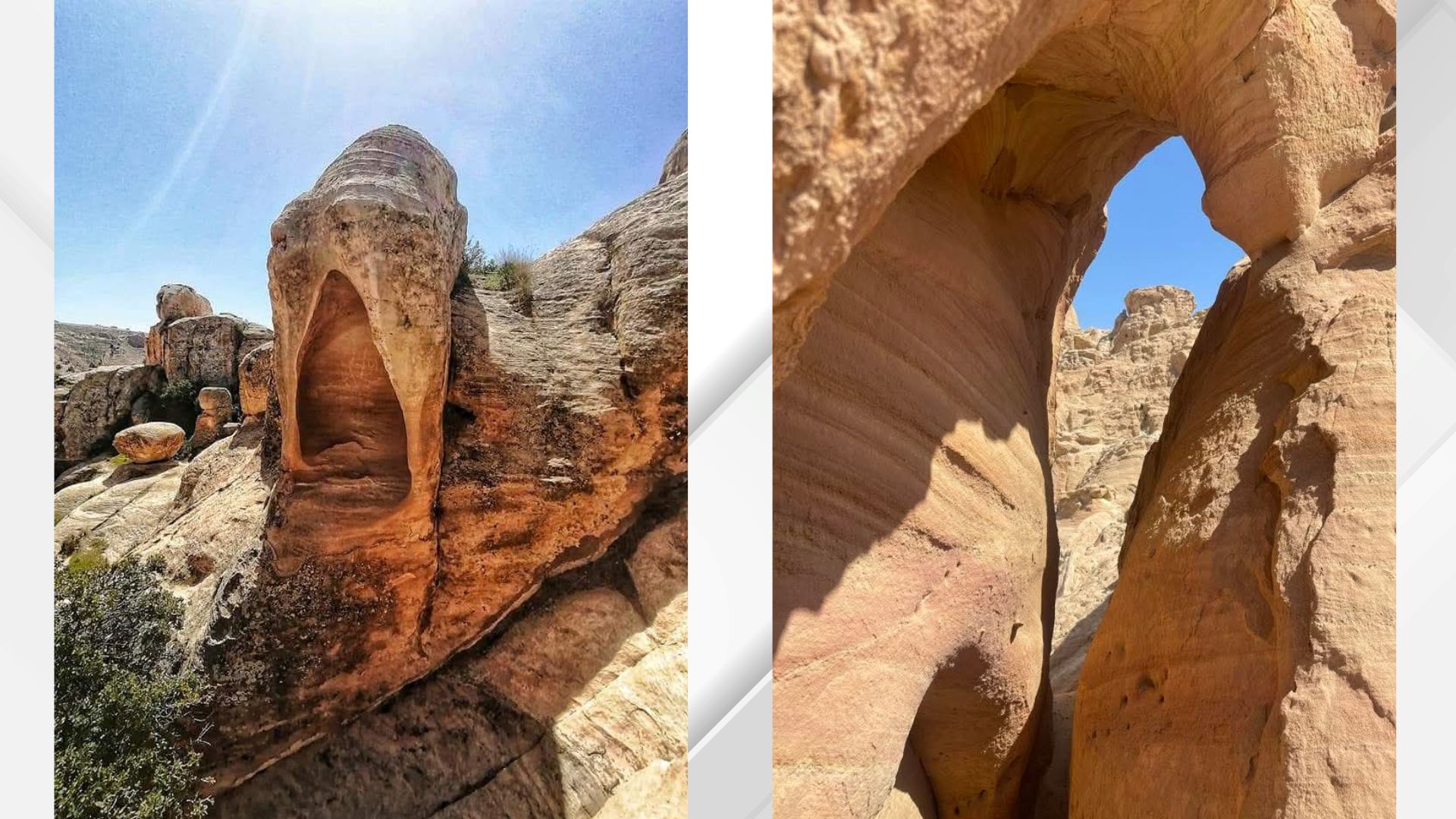 صخور وعر الطفيلة الوردية.. لوحات طبيعية تنحتها الرياح والسيول عبر آلاف السنين