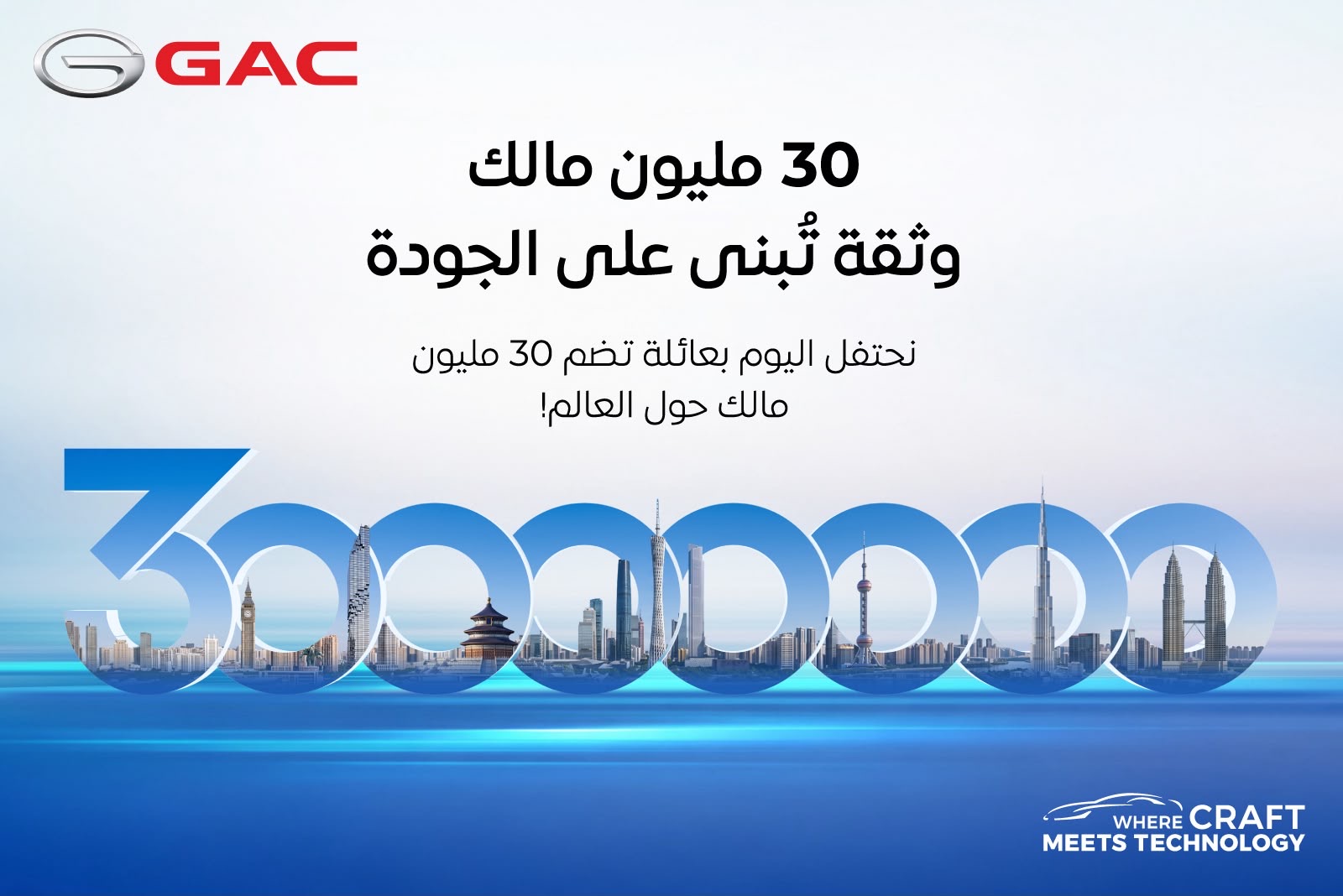 صورة حول : 30 مليون مالك لسيارة GAC حول العالم 30 مليون مالك لسيارة GAC حول العالم