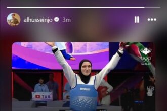 الامير الحسين يهنئ البطلة الأردنية فادية خرفان