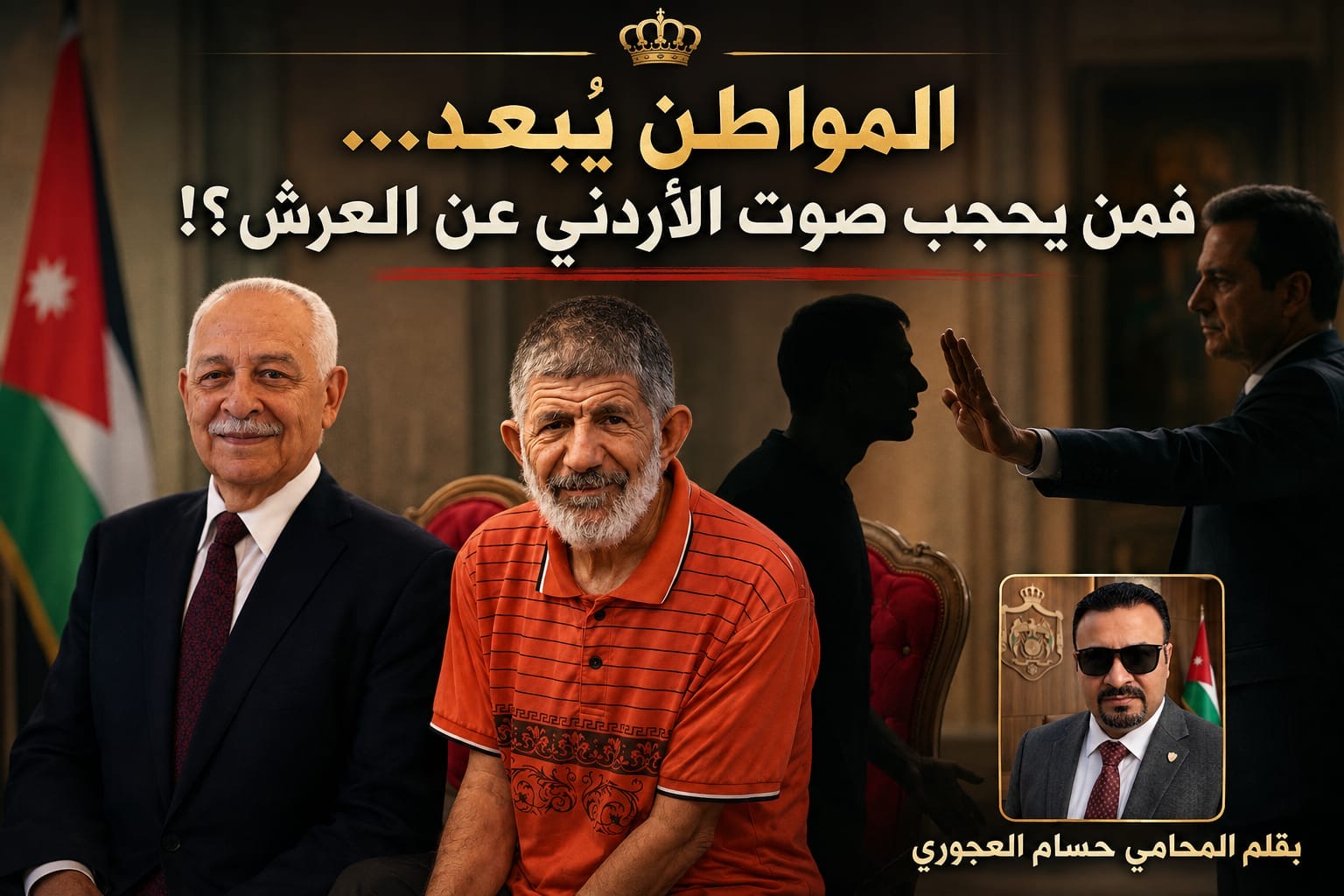 صورة حول : المواطن يُبعَد… فمن يحجب صوت الأردني عن العرش؟! المواطن يُبعَد… فمن يحجب صوت الأردني عن العرش؟!