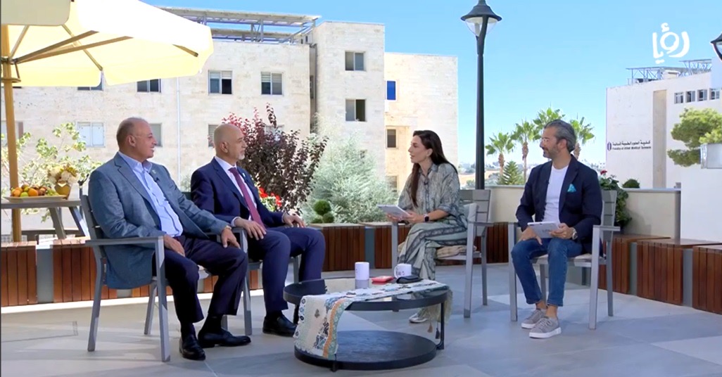 صورة حول : في مقابلة مُتلفزة : د. الحوراني ود. حمدان يضيئان على الخطة الاستراتيجية لجامعة عمان الأهلية والتخصصات الحديثة والتقنية في مقابلة مُتلفزة : د. الحوراني ود. حمدان يضيئان على الخطة الاستراتيجية لجامعة عمان الأهلية والتخصصات الحديثة والتقنية