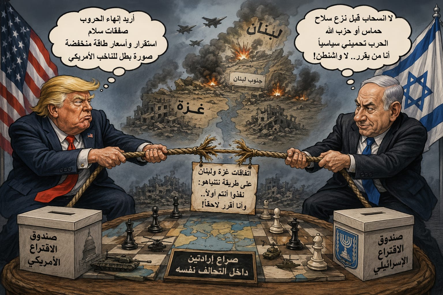 صورة حول : نتنياهو يتحدى ترامب… فأيُّ صندوق اقتراع سيحكم الشرق الأوسط؟ نتنياهو يتحدى ترامب… فأيُّ صندوق اقتراع سيحكم الشرق الأوسط؟