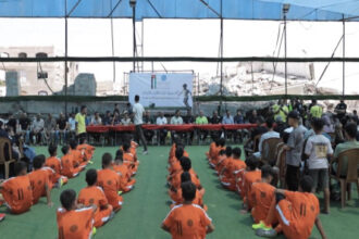 الحملة الأردنية تفتتح أكاديمية رياضية في جبالية
