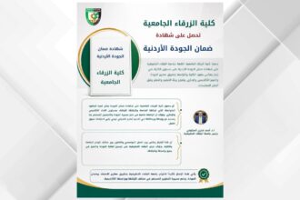 كلية الزرقاء الجامعية تحصل على شهادة ضمان الجودة الأردنية