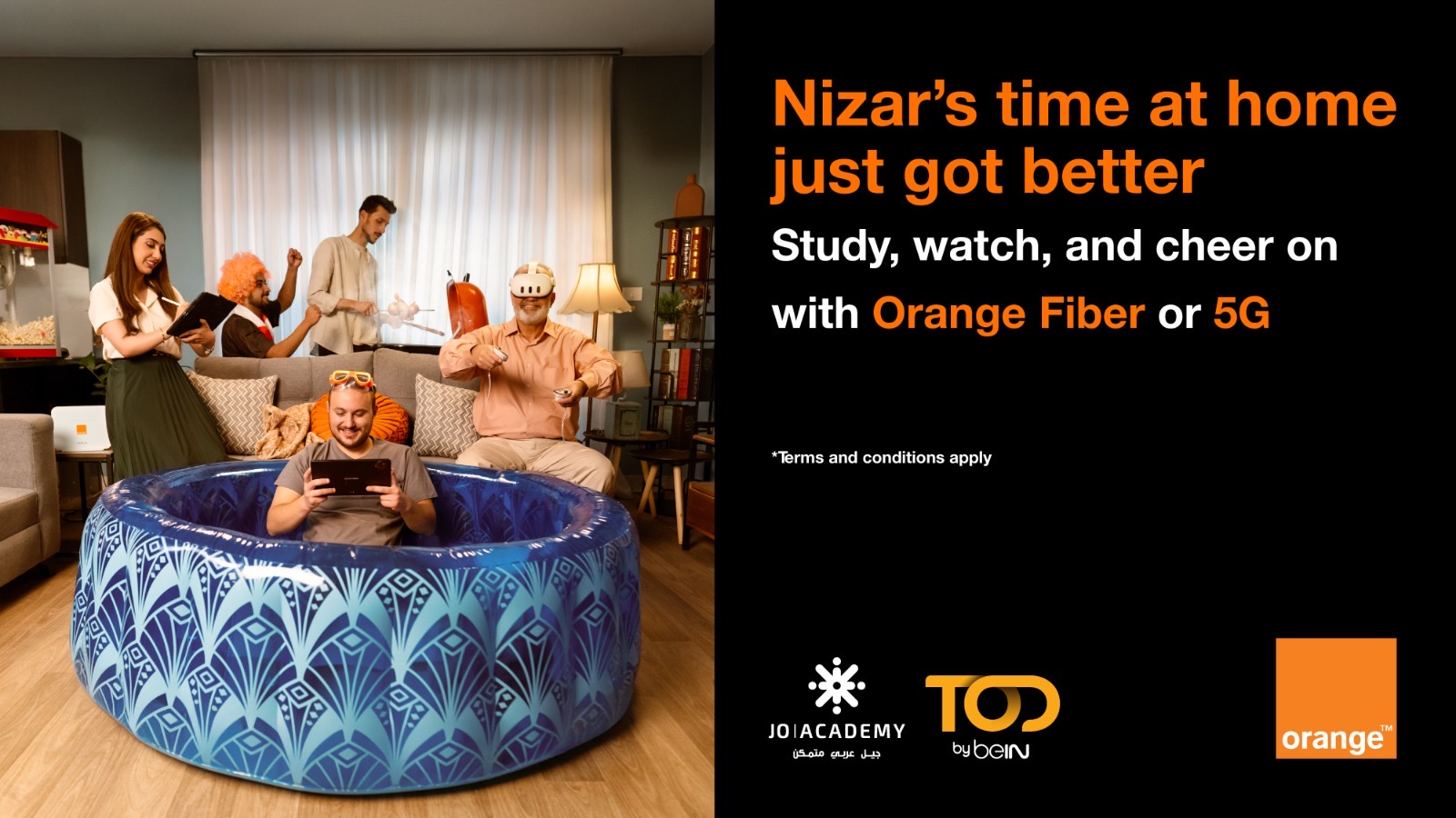 صورة حول : Orange Jordan Launches an Unprecedent Home Experience Combining Education, Entertainment, and Sports with High-Speed Internet: “Spending Time at Home Just Got Better” Orange Jordan Launches an Unprecedent Home Experience Combining Education, Entertainment, and Sports with High-Speed Internet: “Spending Time at Home Just Got Better”