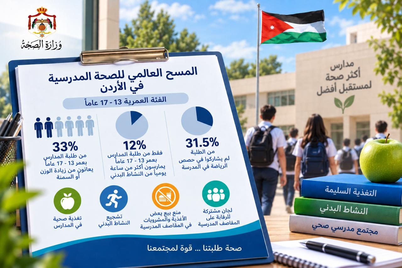 صورة حول : ثلث طلبة المدارس يعانون من زيادة الوزن أو السمنة.. والصحة تتحرك ثلث طلبة المدارس يعانون من زيادة الوزن أو السمنة.. والصحة تتحرك